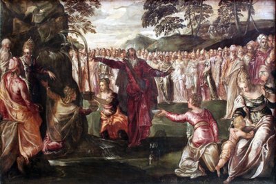 Moses Strikes Water from the Rock by Tintoretto